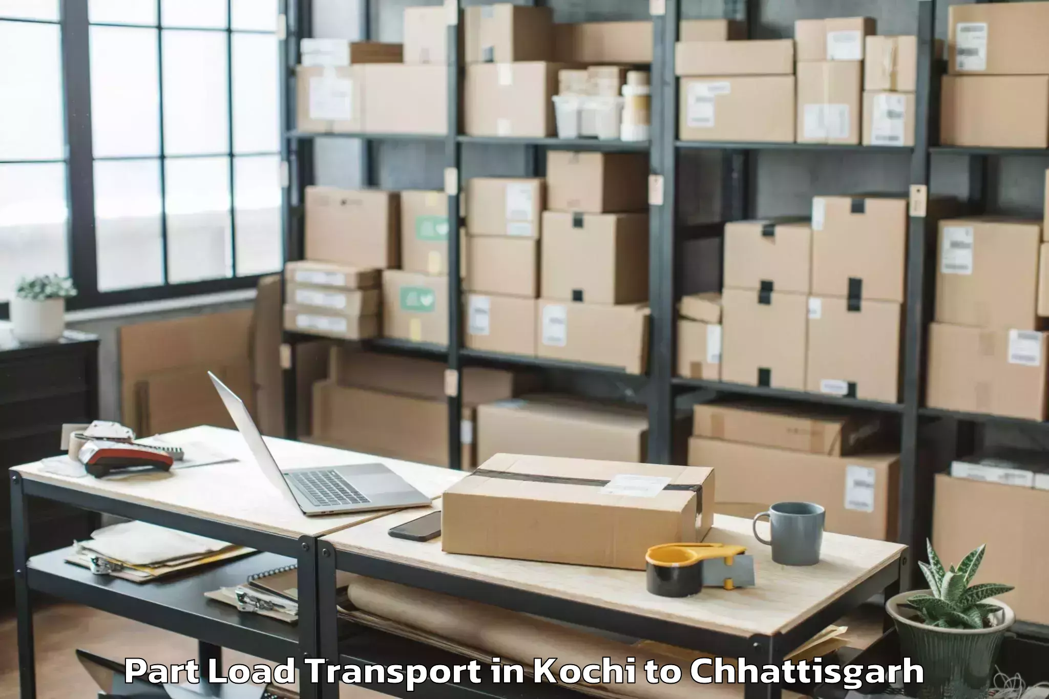 Quality Kochi to Abhilashi University Raipur Part Load Transport